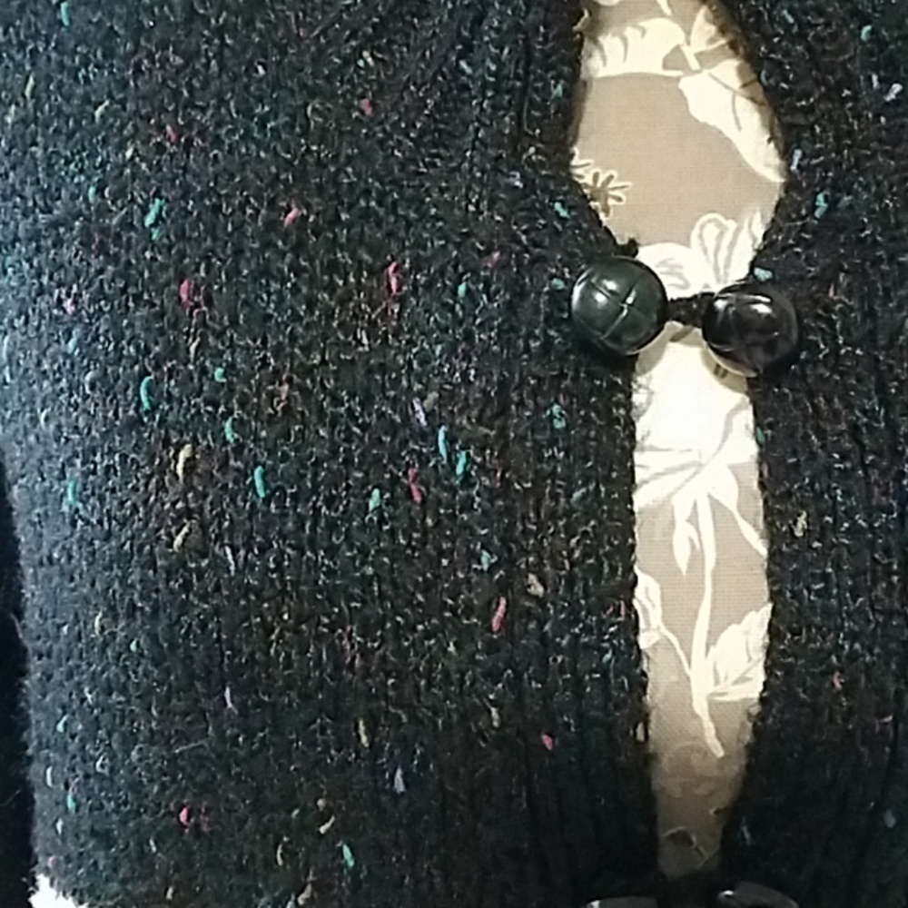Vintage 90's Retro vibe crop Cardigan sweater Sz. M - Picture 4 of 6